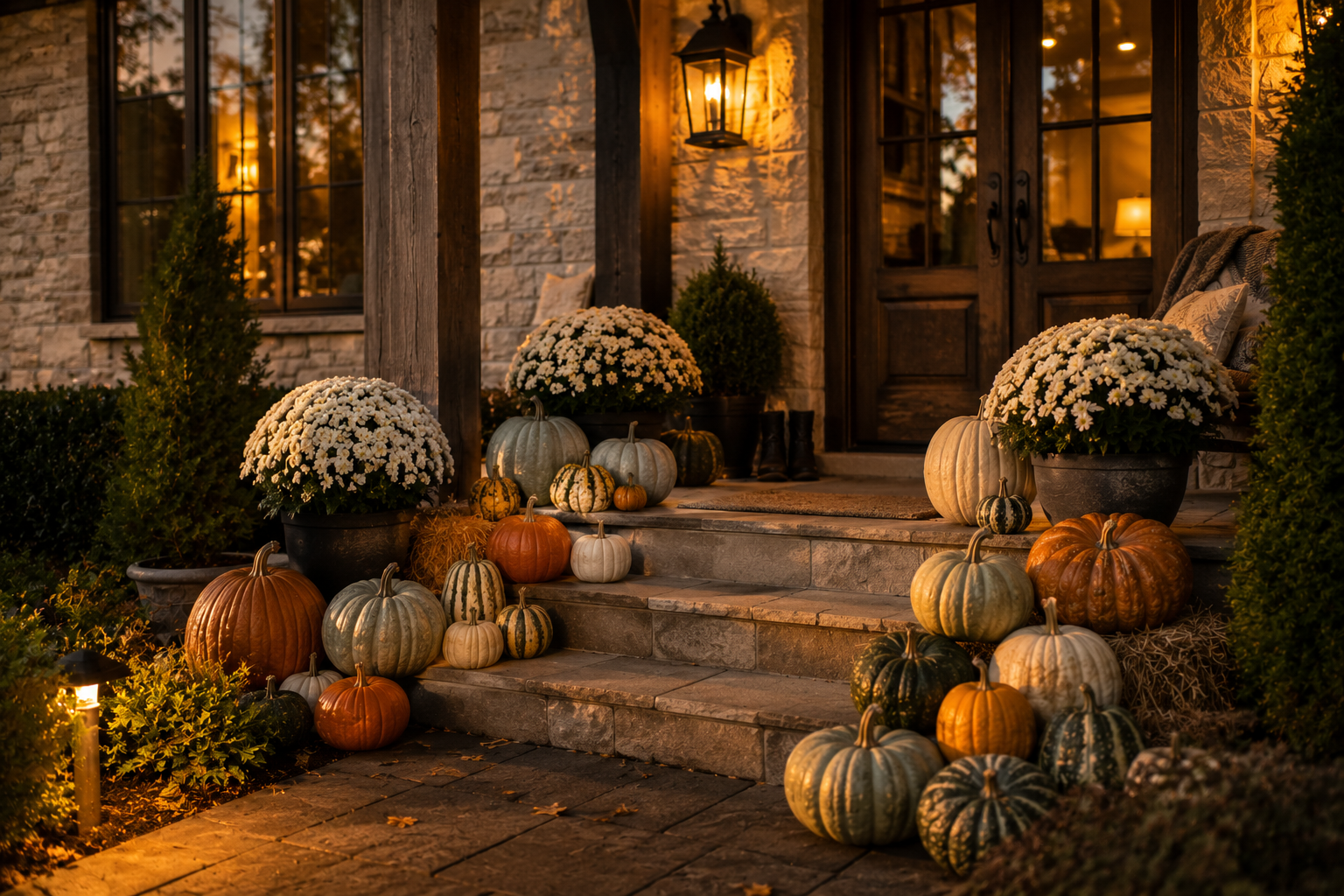 Elegant seasonal porch design in Oklahoma City