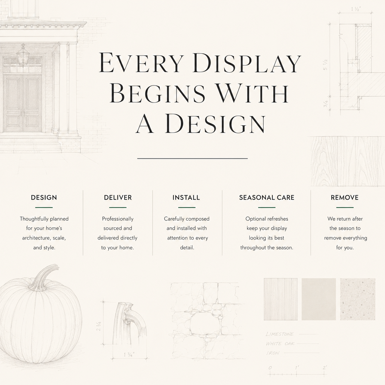 Editorial seasonal exterior styling by Pumpkin & Pine